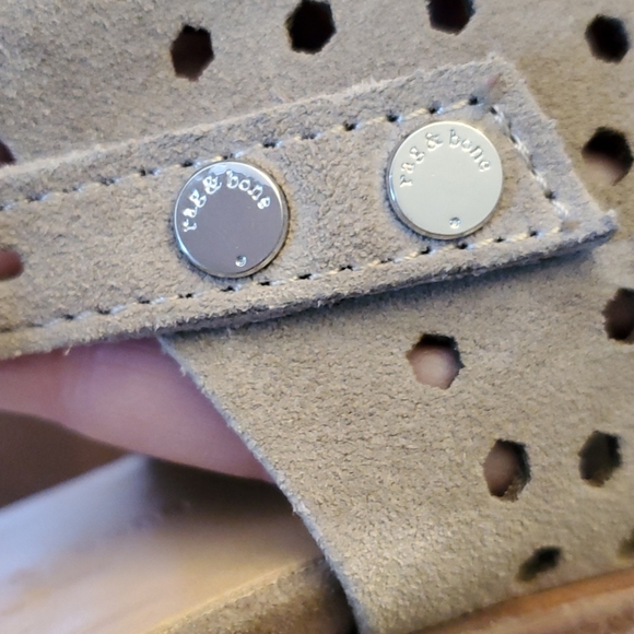 Rag and Bone Wyatt Gray Perforated Block Heels - Picture 13 of 16